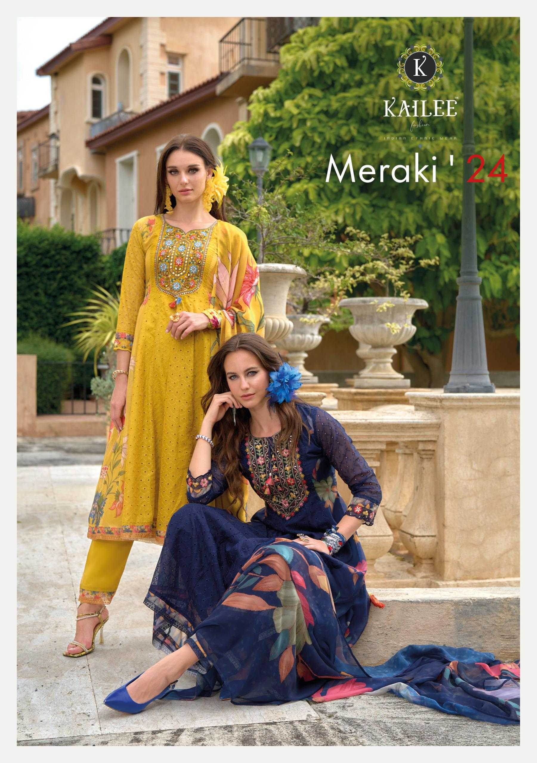 meraki 24 by kailee fashion chikankari fully stitch party wear handwork suit 