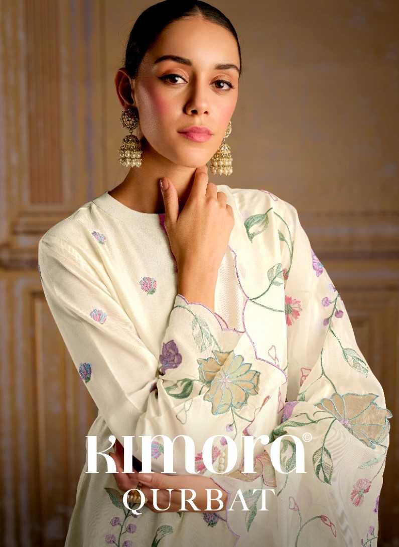 qurbat vol 51 by kimora stylish silk ladies 3pcs suits