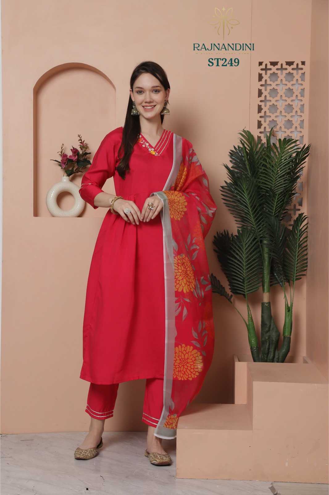raashi by rajnandini roman silk readymade casual salwar suit 
