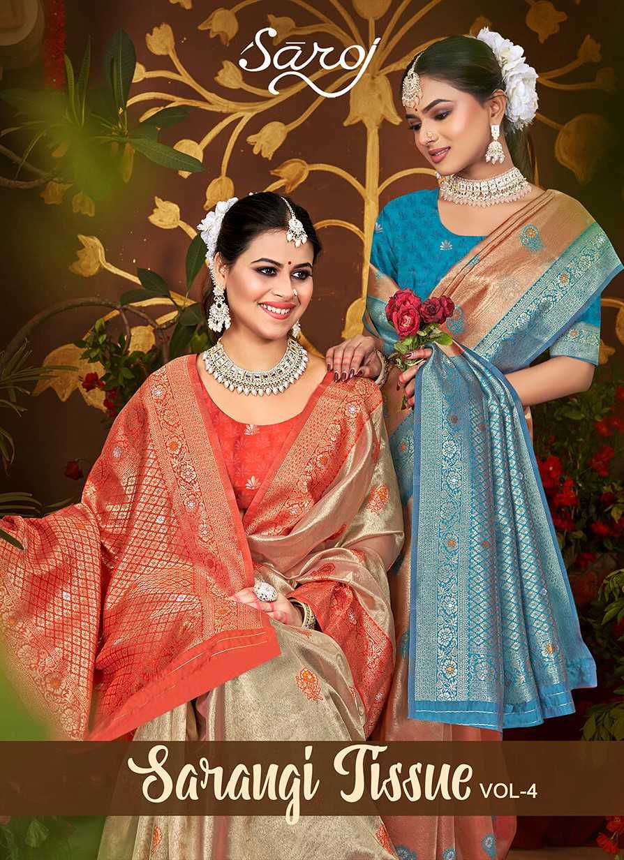 Saroj Sarangi tissue vol.4 organza silk saree