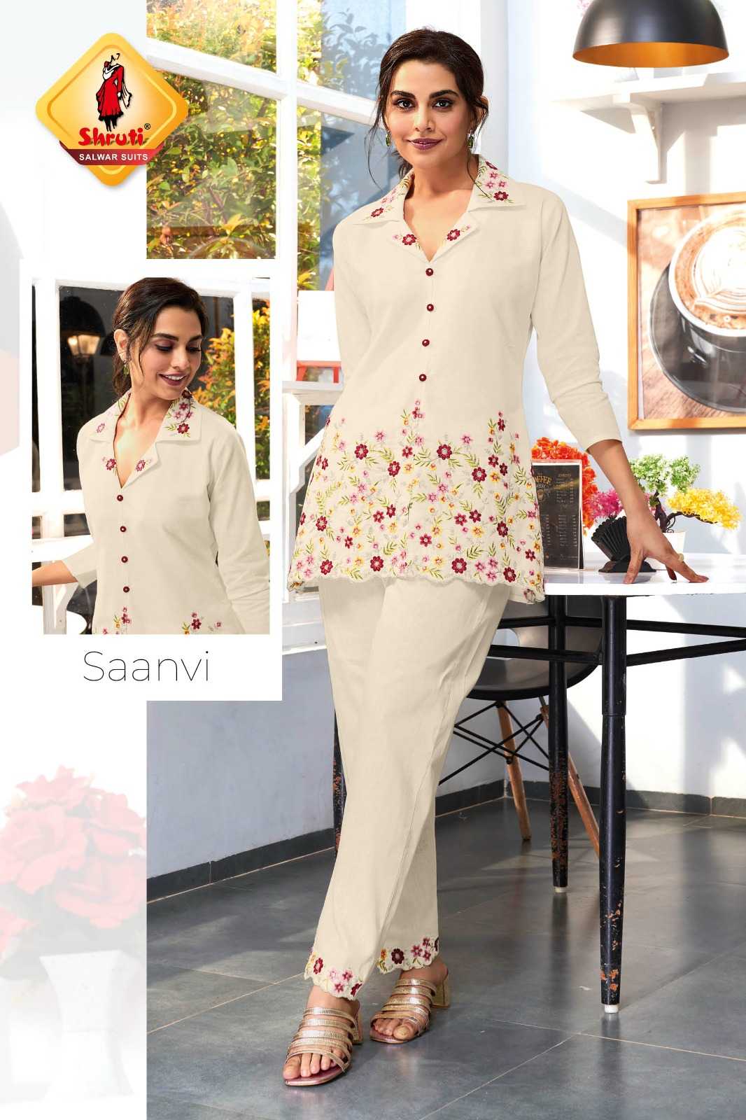 shruti once more vol 3 cotton linen readymade co-ord set collection