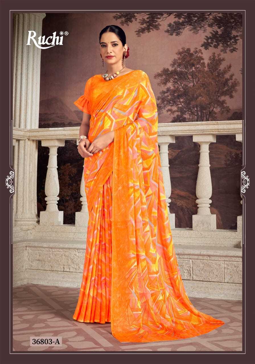 star chiffon 173 by ruchi regular wear chiffon saree collection