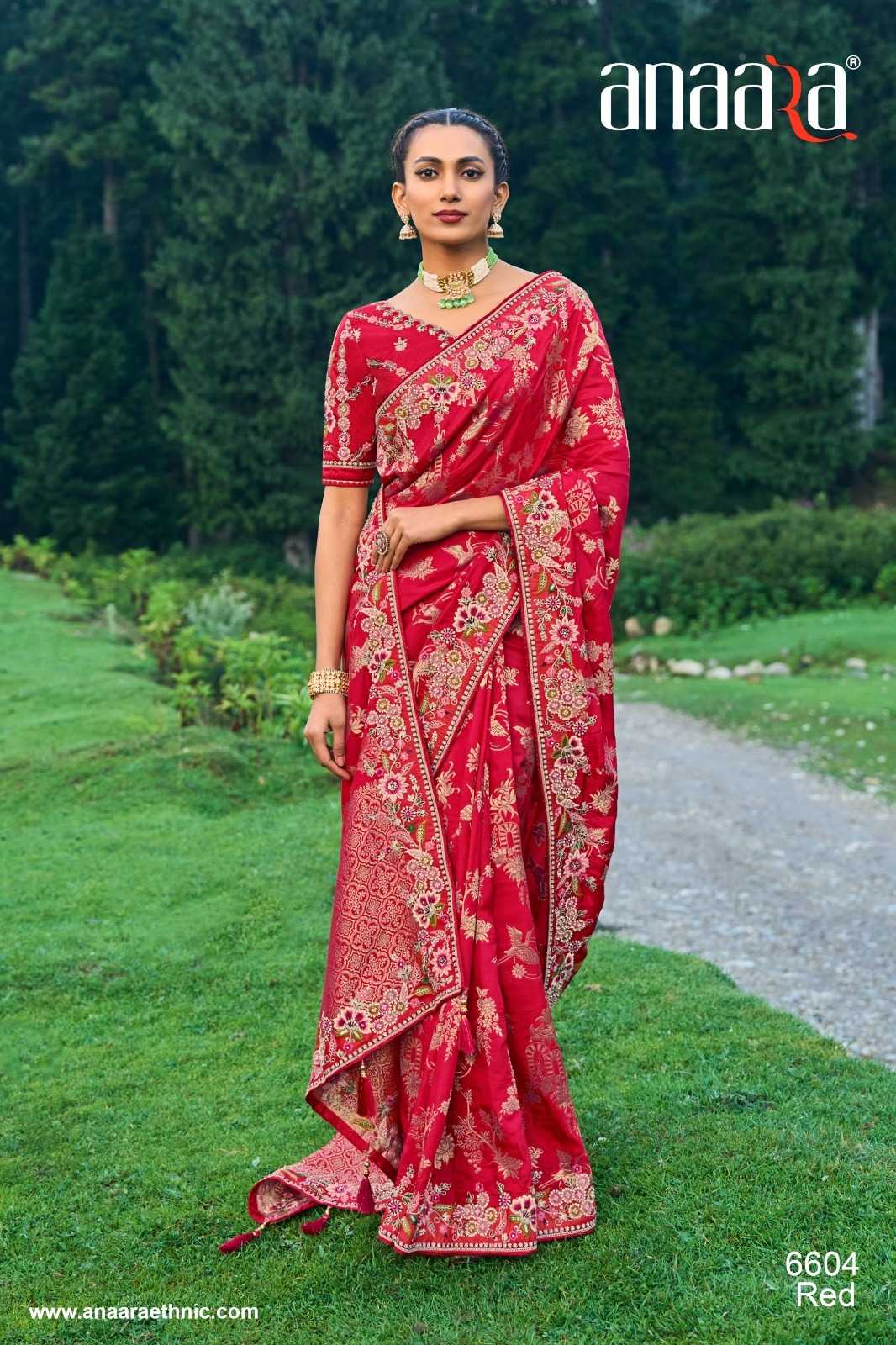 tathastu anaara 6600 dola silk fashionable design saree exports 
