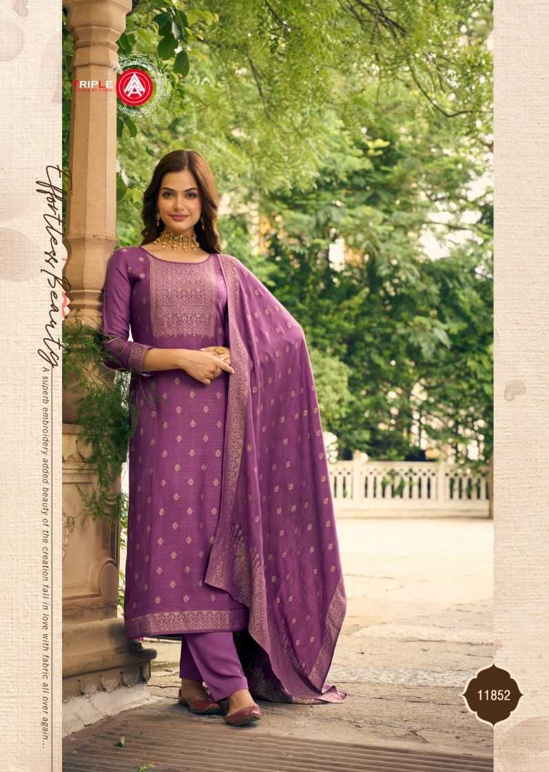 triple a anjum viscose pashmina winter special dress material 