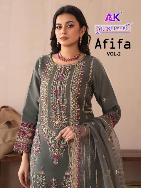 afifa vol 2 by al khushbu embroidery pakistani cotton ladies suits 