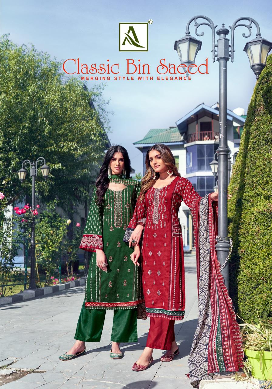 classic bin saeed by alok suit cotton fancy pakistani salwar suit