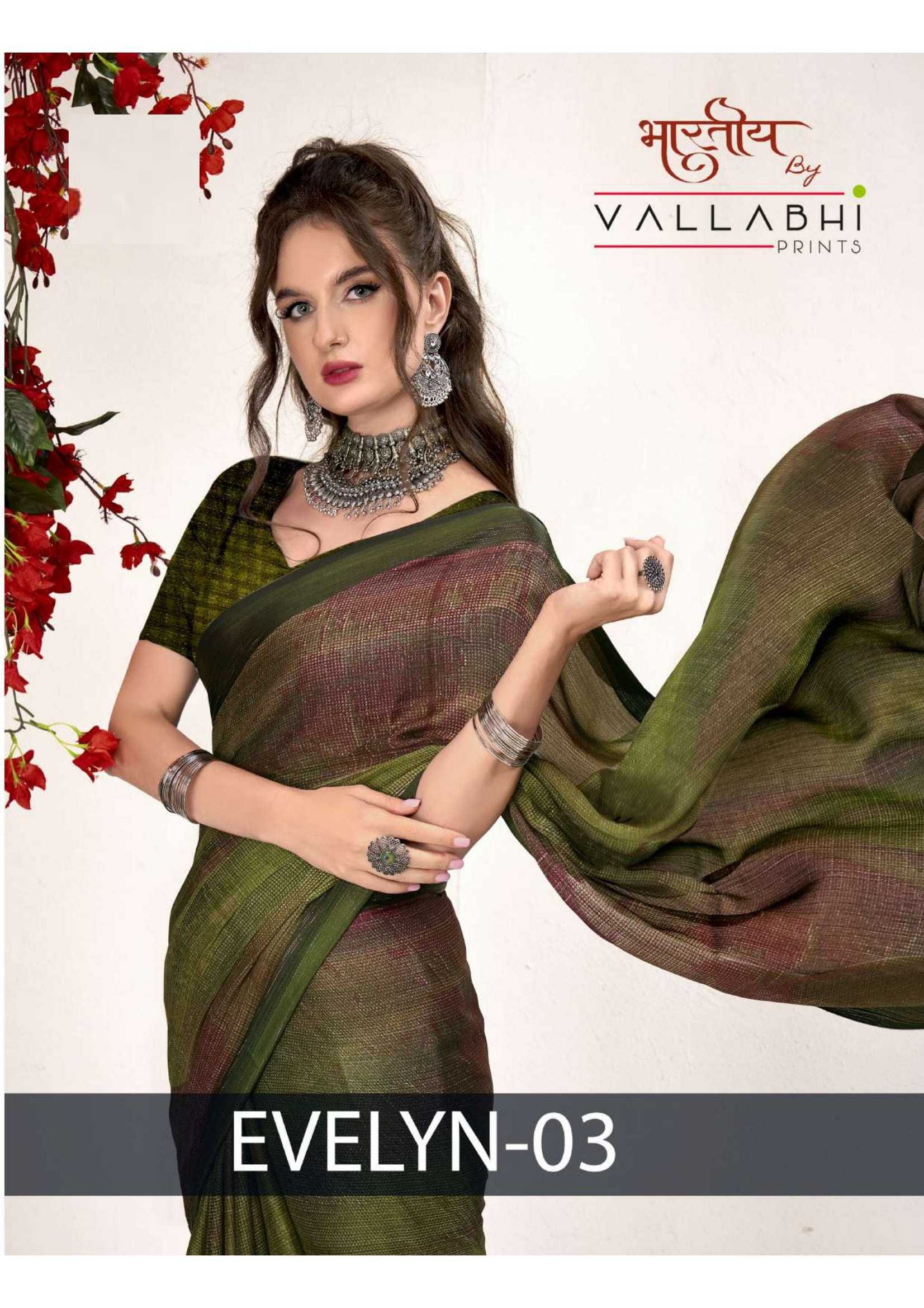 evelyn vol 3 by vallabhi prints unique chiffon saree for women