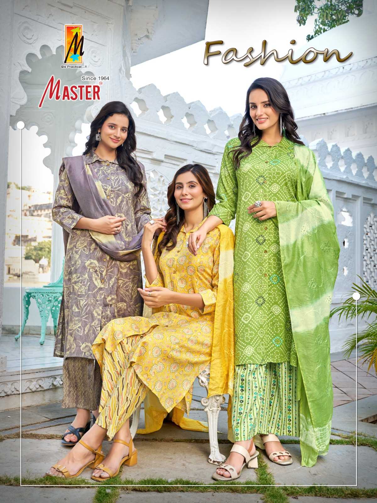 fashion by master tone capsule foil print readymade 3pcs dress