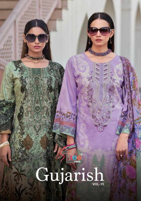 gujarish vol 15 by shree fabs digital print cotton pakistani suits