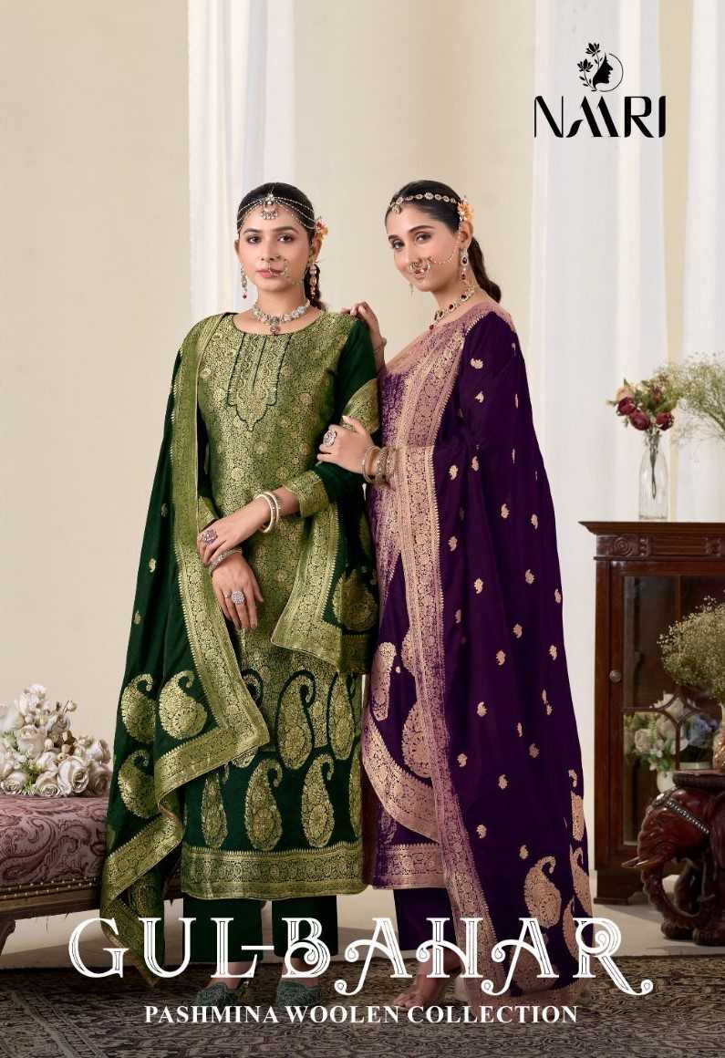 gulbahar by naari viscose pashmina jacquard winter wear ladies suits