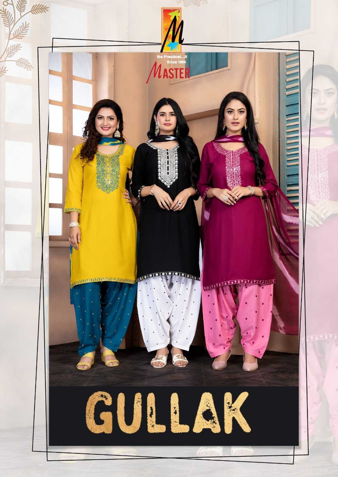 master gullak rayon patiyala style daily wear fully stitch ladies suit 