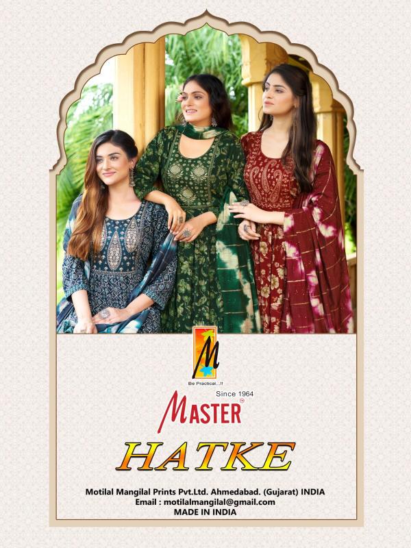 master hatke readymade capsule printed ghera pattern 3pcs dress