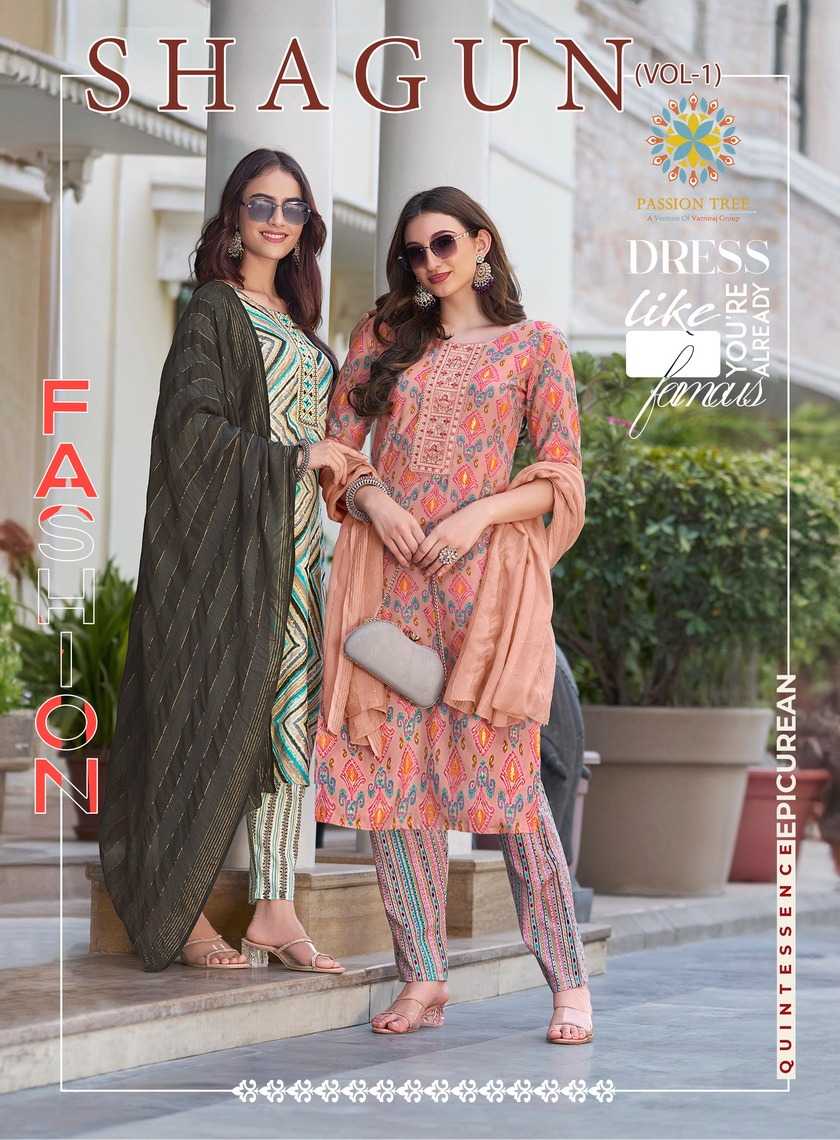 passion tree shagun vol 1 rayon readymade classic big size salwar suit 