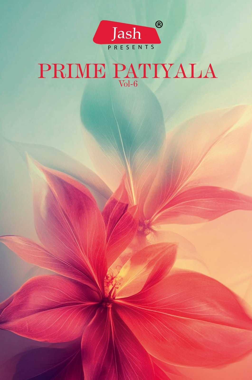 prime patiyala vol 6 by jash casual wear cotton readymade suits with patiyala