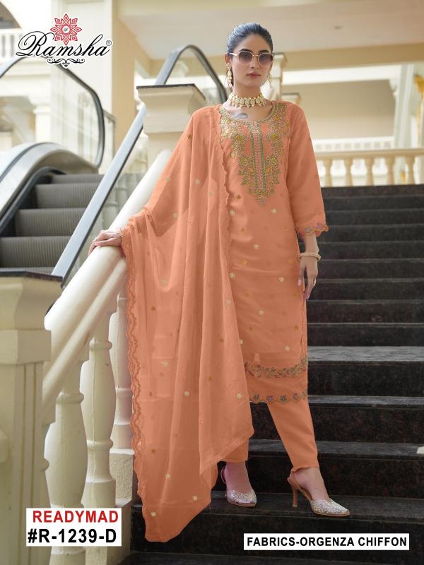 ramsha 1239 nx organza chiffon readymade elegance pakistani suit 