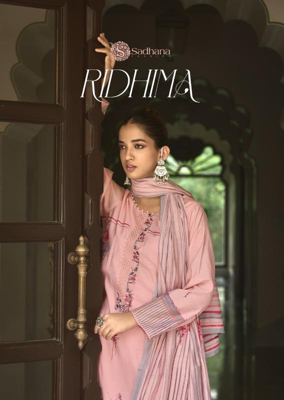 ridhima by sadhana fashion unique style print muslin silk salwar kameez