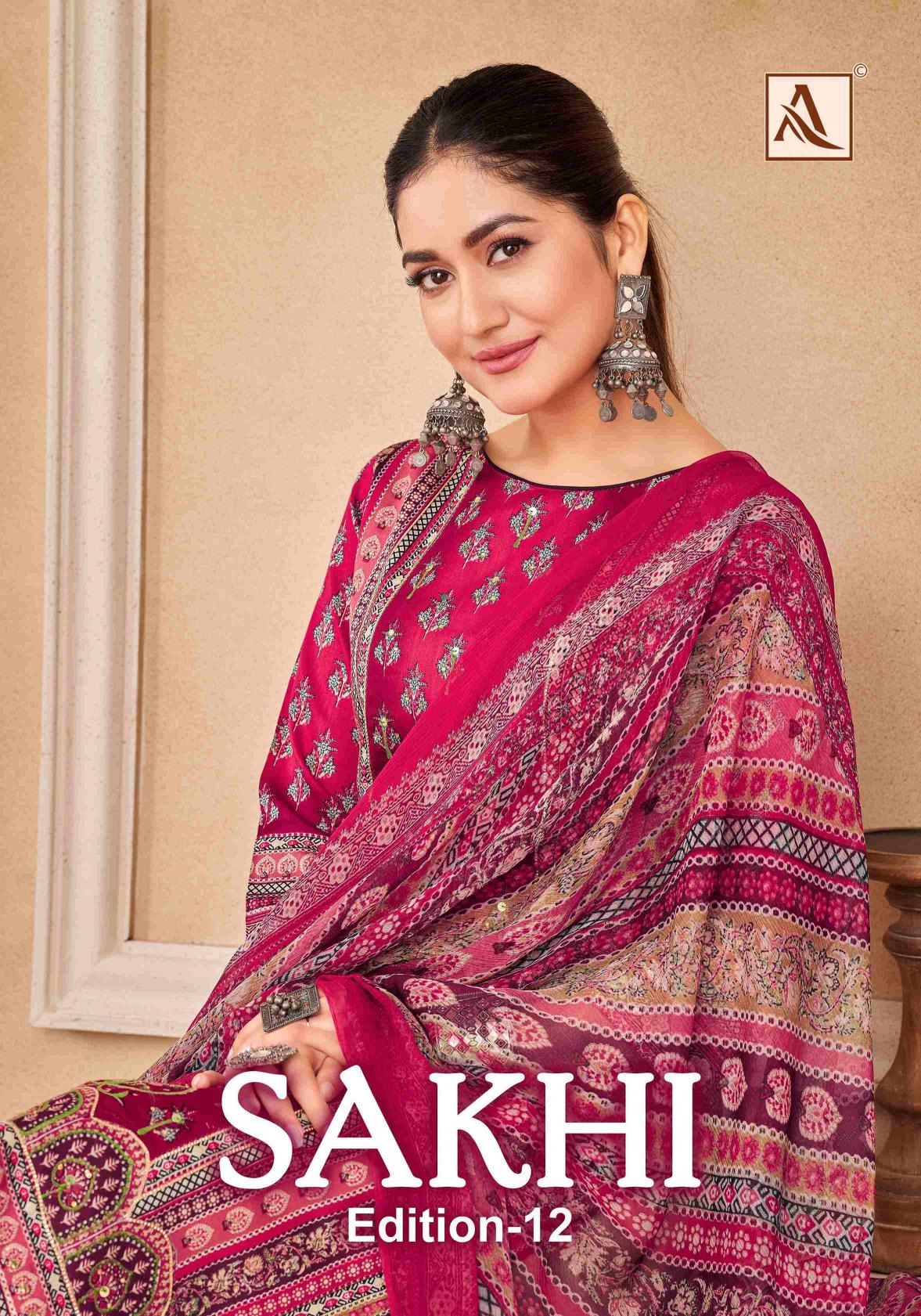sakhi vol 12 by alok suits discharge print zam pakistani ladies suits