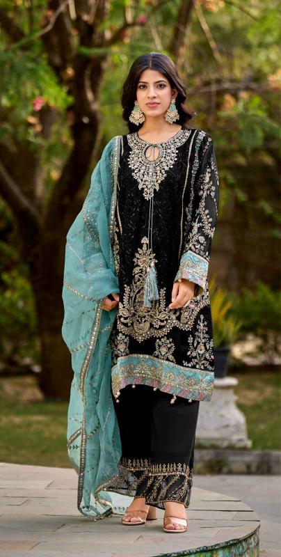 shree fabs k 5259 winter special velvet embroidery 3pcs suits