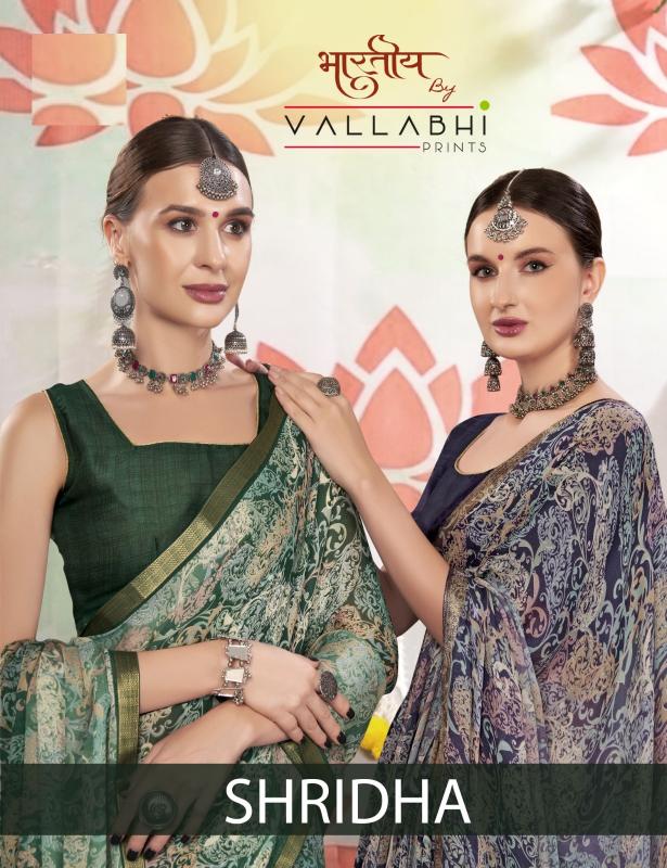 shridha by vallabhi ethnic prints beautiful chiffon saree for women
