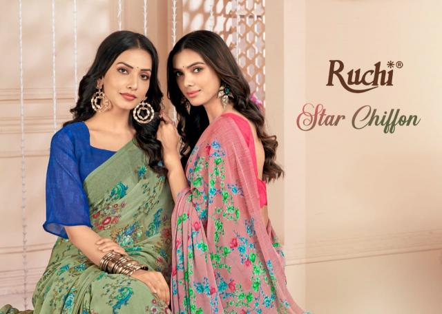 star chiffon vol 155 by ruchi comfortable chiffon saree for women