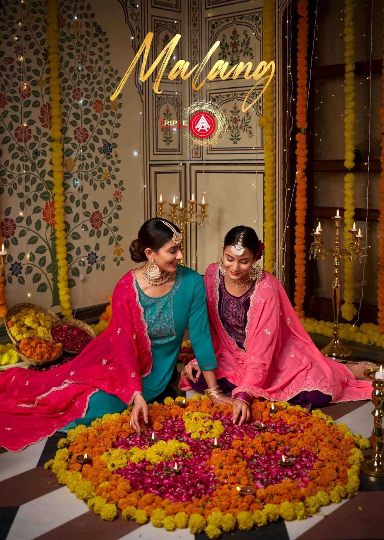 triple a malang comfortable jam silk cotton ladies suits