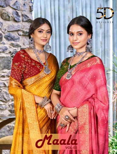 5d designer maala vol 2 present beautiful and elegant casual wear saree