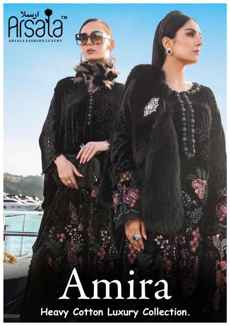 amira by arsala fashion lawn cotton modal pakistani dress material 
