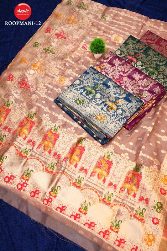 apple begin roopmani nylon organza elegant women traditional saree  