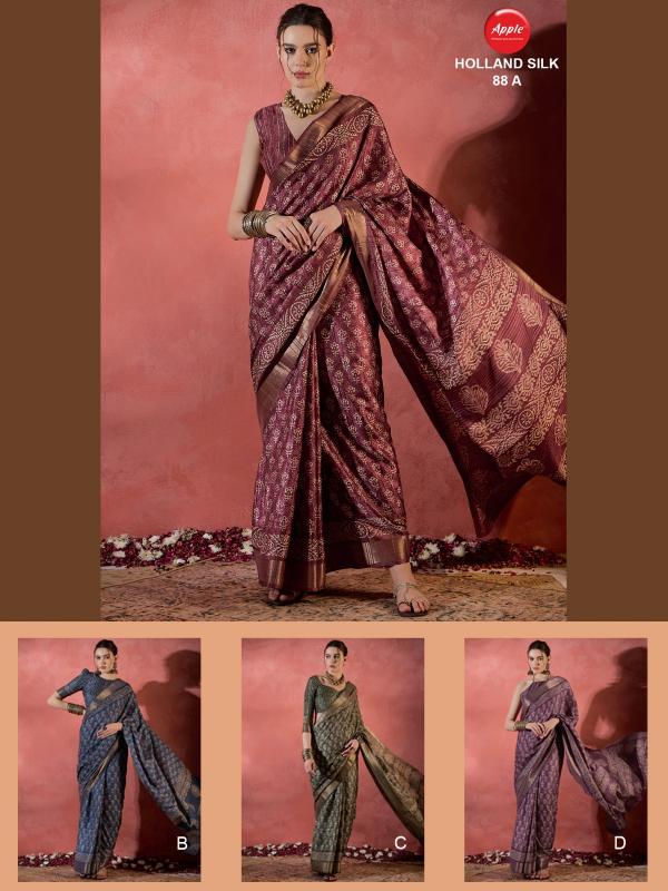 apple present holland silk handloom silk best quality saree 