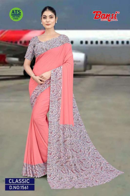 bansi presents classic sand crape designer sarees online