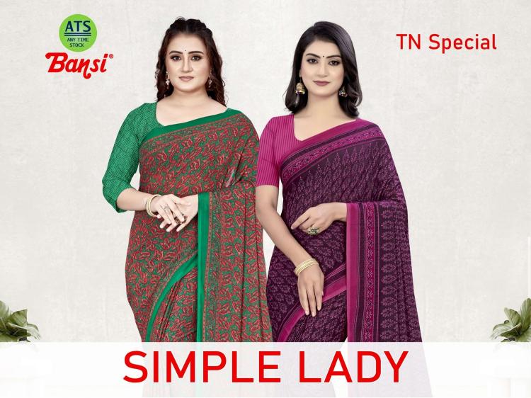 bansi simple lady renial unique colours best saree online 