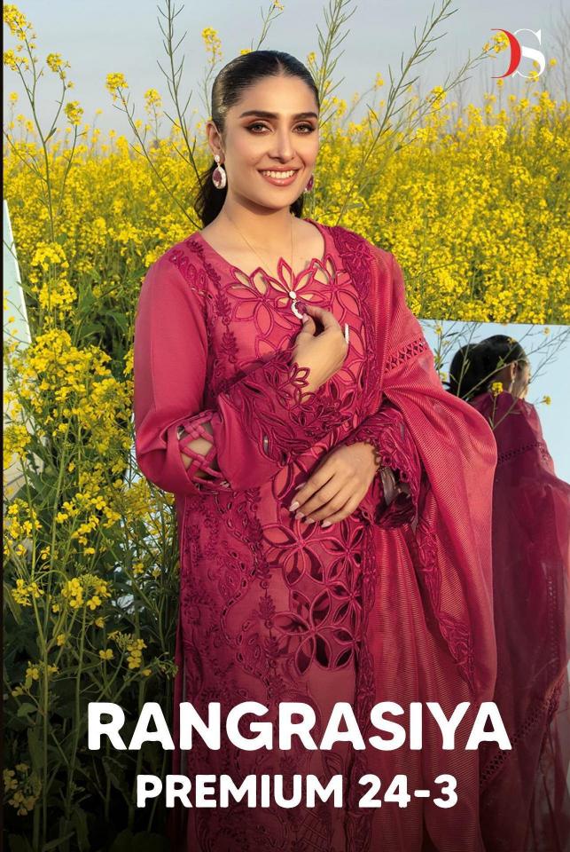 deepsy suits rangrasiya premium lawn 24-3 cotton solid printed classic salwar suits 