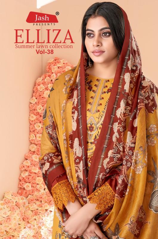 elliza vol-38 by jash cotton unstitch dress material  