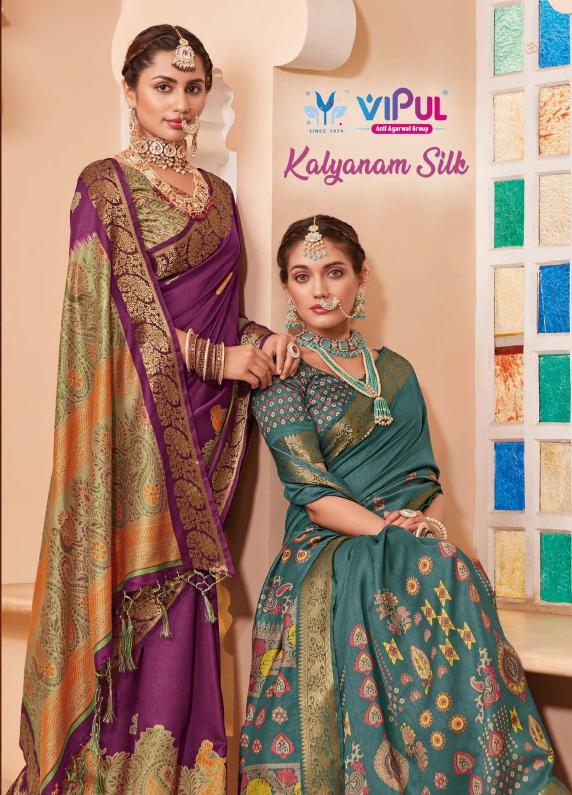 kalyanam silk by vipul 87102-87109 designer party wear saree 