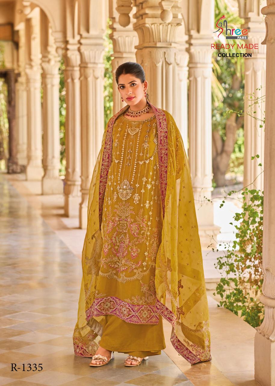 r 1335 by shree fabs attractive design organza embroidery readymade dress