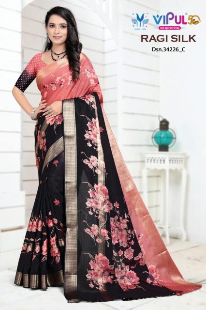 ragi silk by vipul 34226 colours fancy comfy wear saree online 