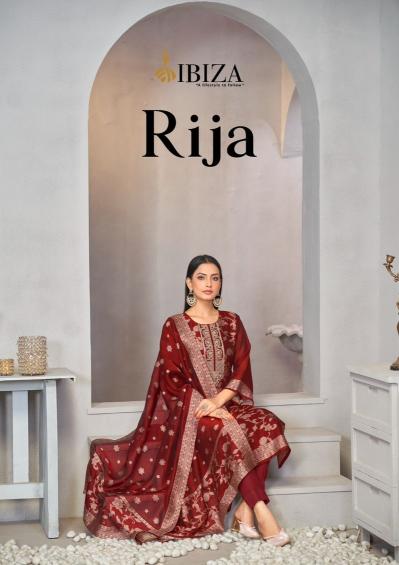 rija by ibiza lifestyle embroidery banglory silk jacquard 3pcs suits