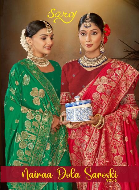 Saroj Nairaa Dola swarovski vol.6 Dola silk saree