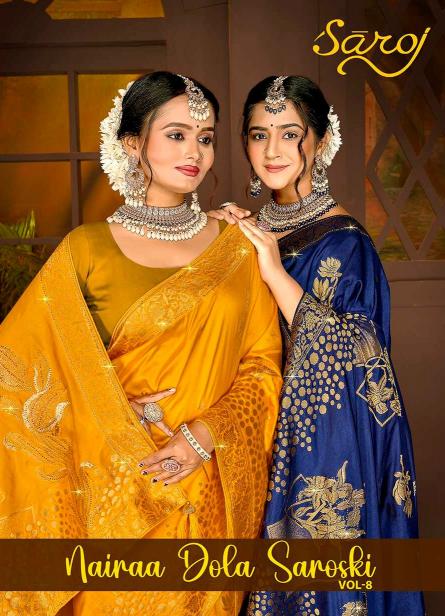 Saroj Nairaa Dola swarovski vol.8 Dola silk saree