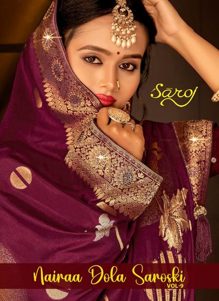 Saroj Nairaa Dola swarovski vol.9 Dola silk saree