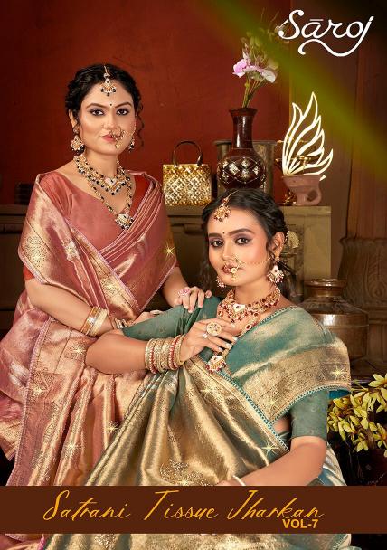 Saroj Satrani tissue jharkan vol.7 organza silk saree