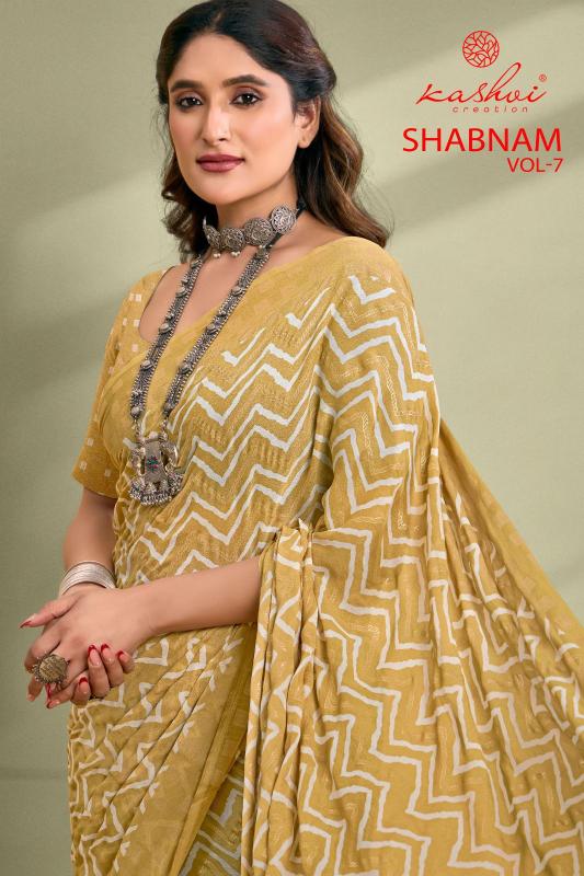 shabnam vol 7 by kashvi creation dull moss best saree online