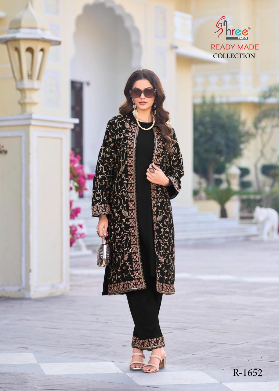 shree fabs dn 1652 wollen embroidery winter defodil full stitch dress wholesaler 
