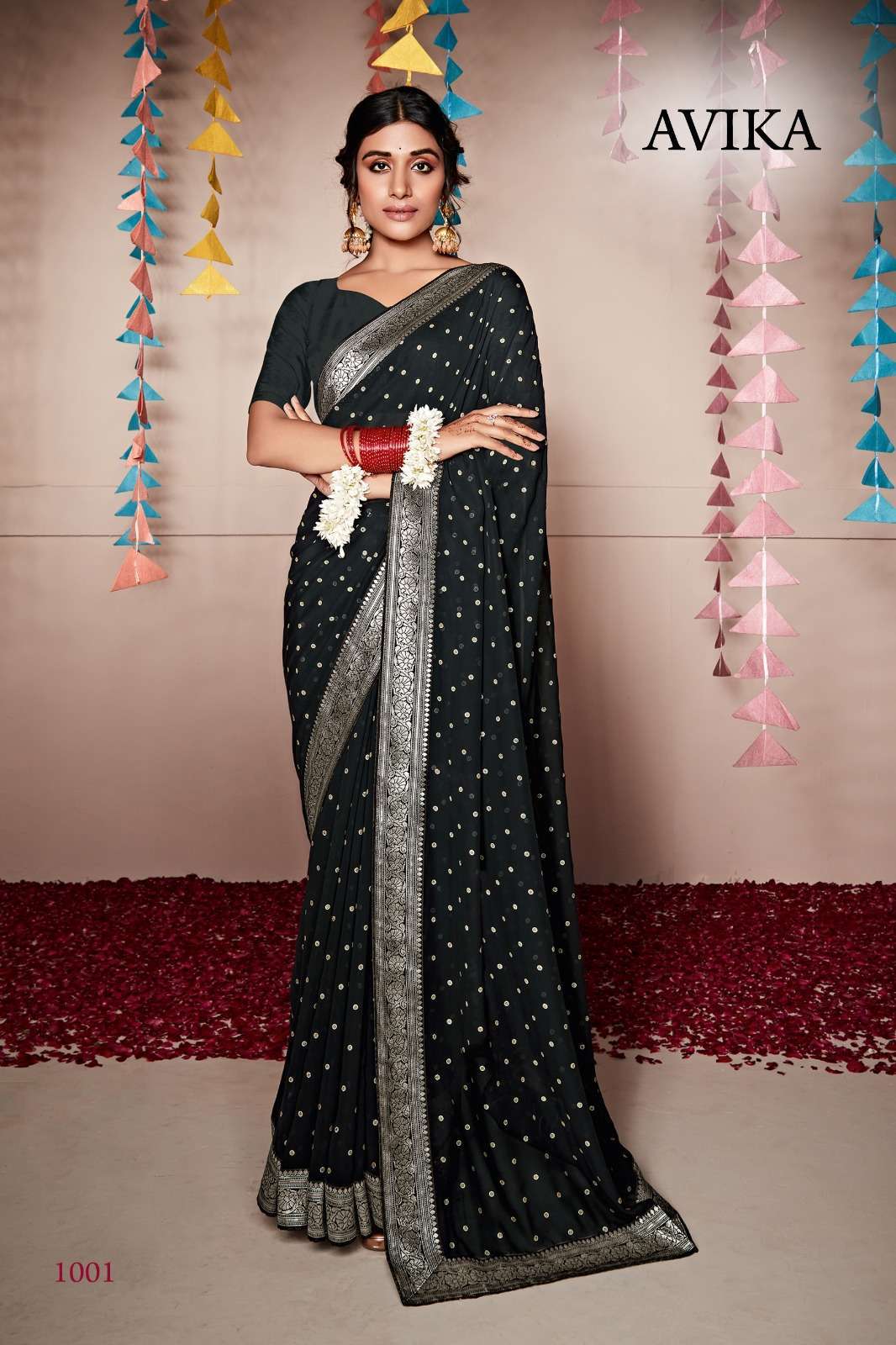 stavan present avika amazing fancy weightless saree wholesaler