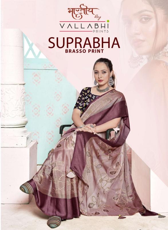 vallabhi prints suprabha floral print brasso latest indian women saree