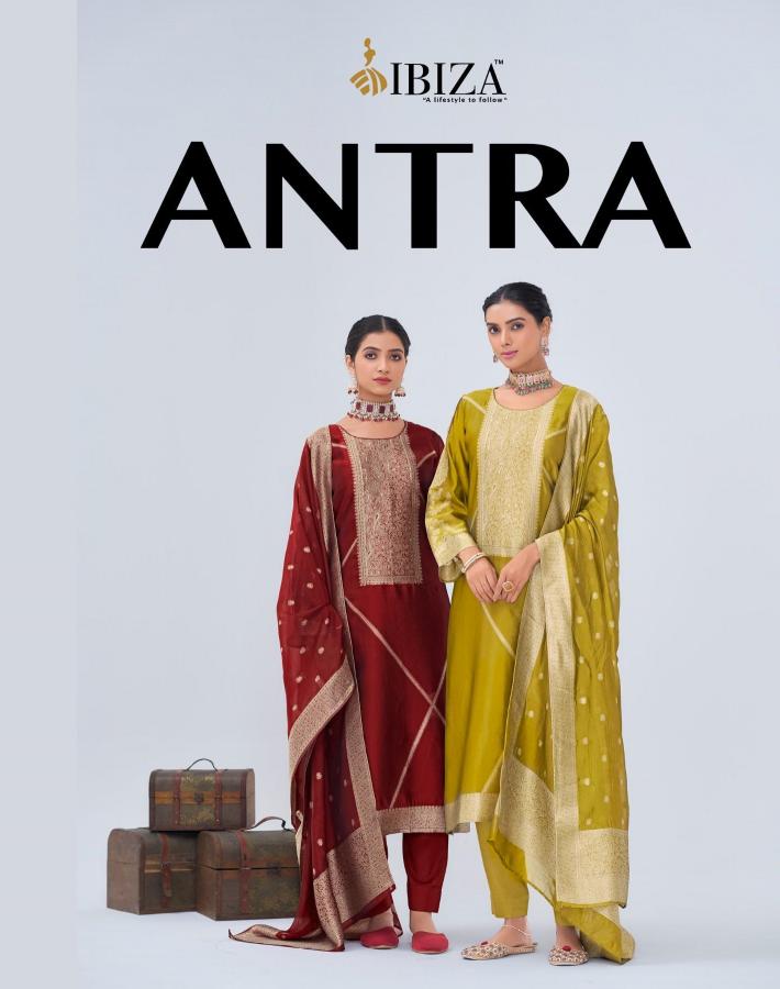 antra vol 1 by ibiza banglory silk jacquard best design dress material online 