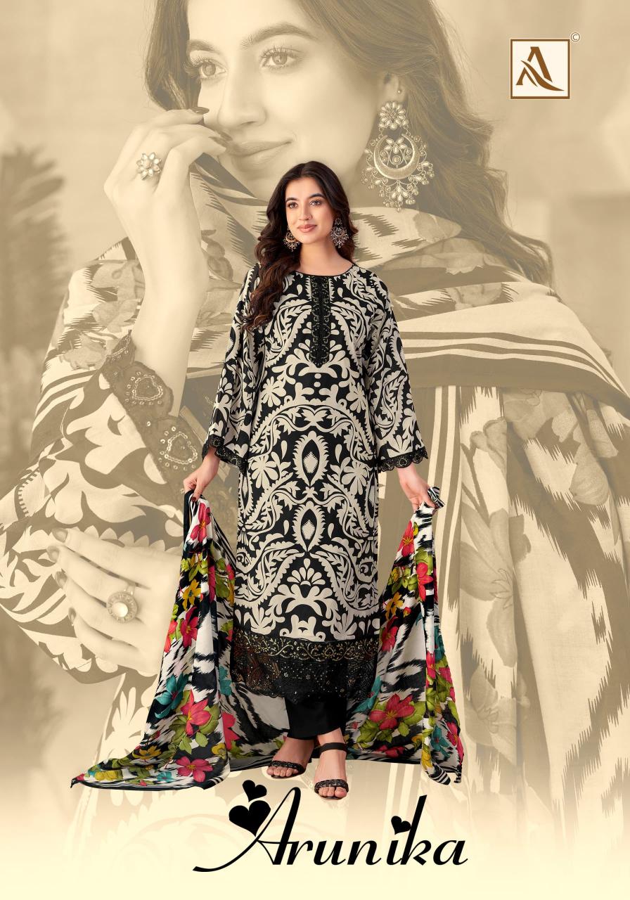 arunika by alok cambric stylish look pakistani suit for womens 