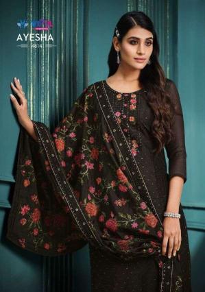 ayesha by vipul 4814-4816 satin organza shop trendy suit online at affordable prices