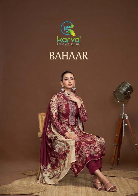 bahaar by karva designer viscose muslin daily wear dress material 