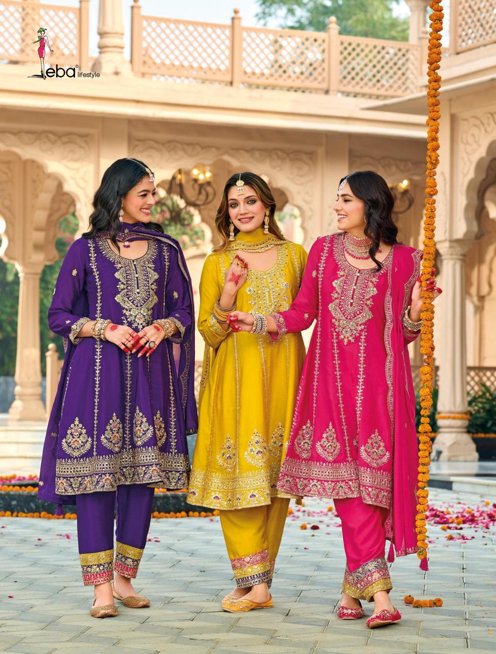 eba lifestyle launch gazal chinon readymade party wear suits for women 